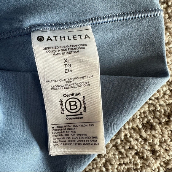 ATHLETA SALUTATION STASH HIGH RISE 7/8 TIGHT LEGGINGS SIZE XL - Picture 5 of 12
